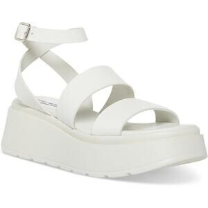 Steve Madden Women's Tenysi Leather Strappy Sandal Size 10 White New